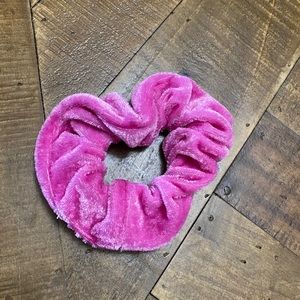 Target Pink Faux Velvet Scrunchie